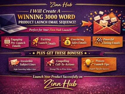 create a winning 3000 word product launch email sequence with bonuses