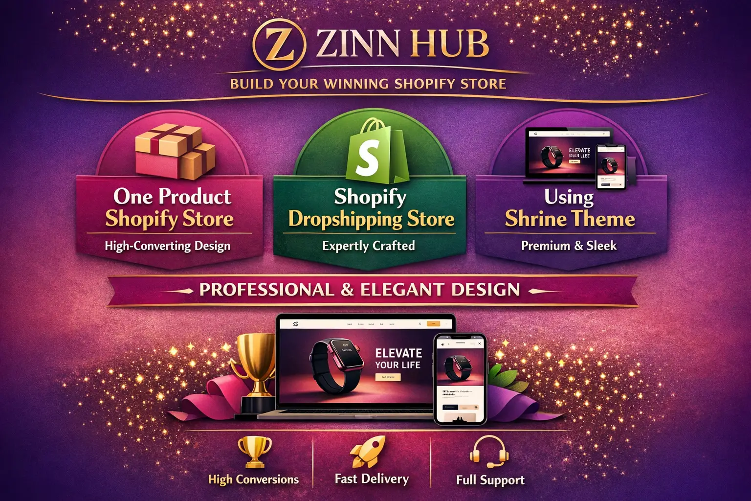 Build One Product Shopify Store, Shopify Dropshipping Store Design, Shrine Theme 1 Build One Product Shopify Store