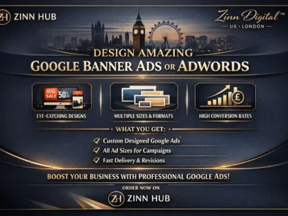 design amazing google banner ads or adwords