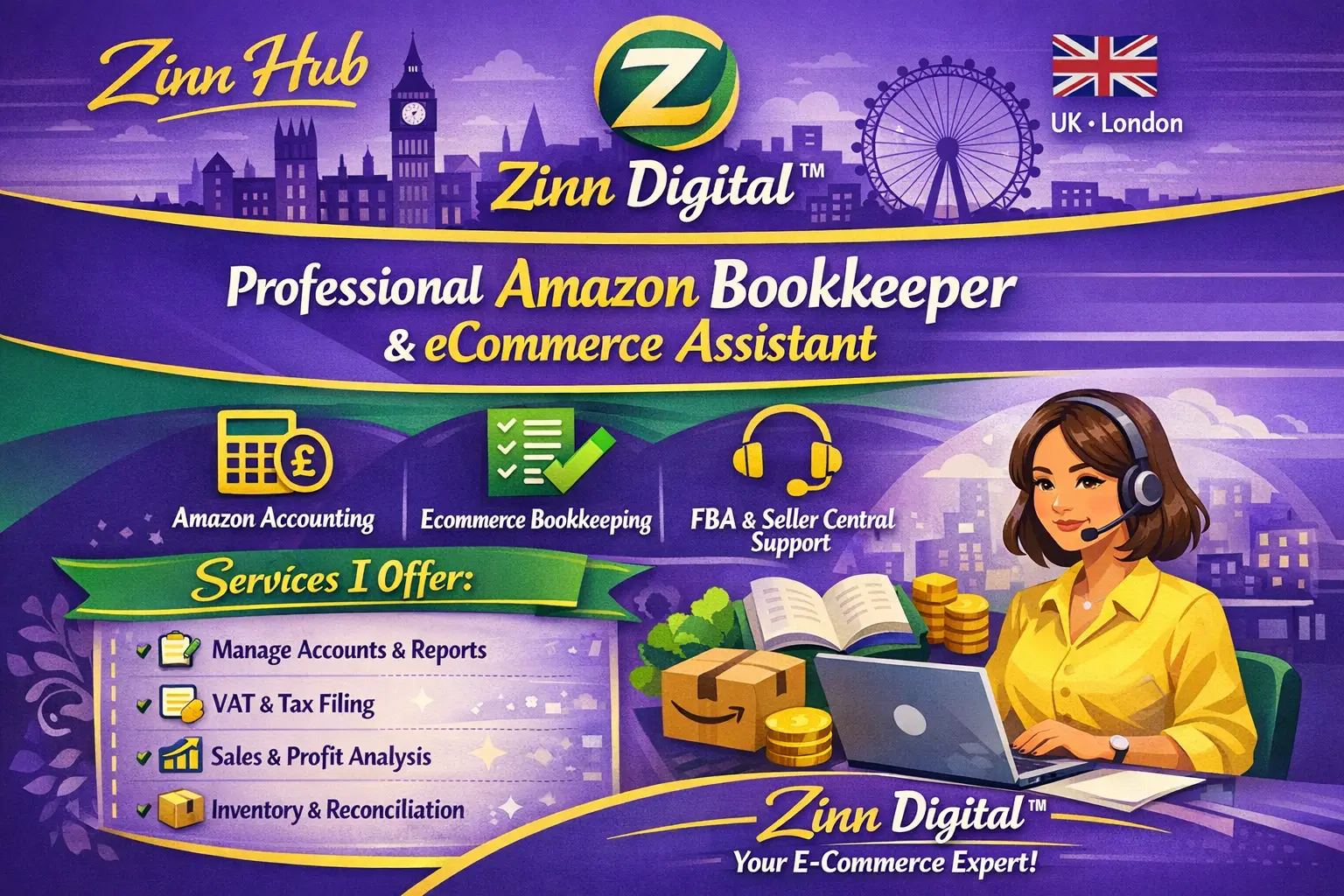 Professional Amazon Bookkeeper, Accountant &Amp; Ecommerce Assistant 1 Professional Amazon Bookkeeper