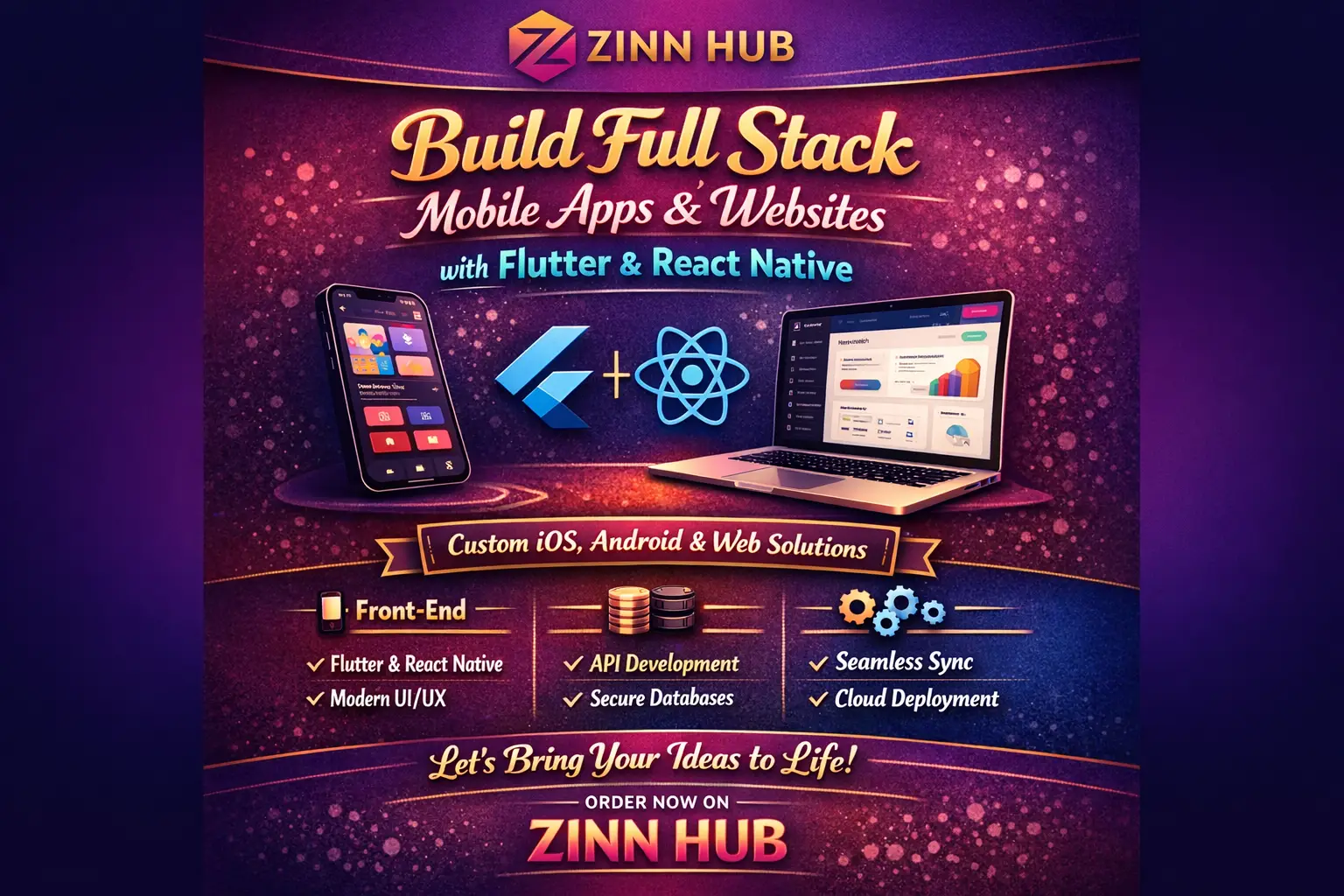 Build Full Stack Mobile Apps And Website With Flutter, React Native 1 Build Full Stack Mobile Apps And Website With Flutter