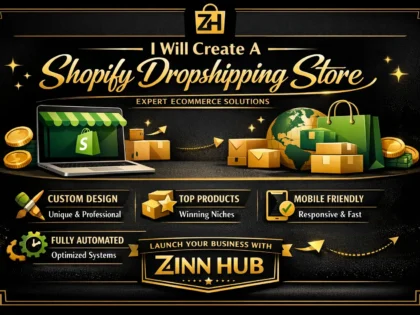 create a shopify dropshipping store or website