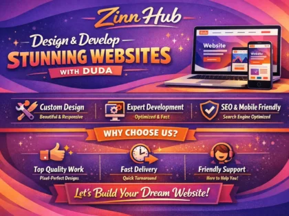 design and develop website using duda website builder