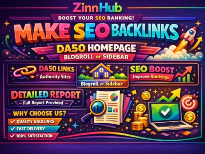 make SEO backlinks da50 homepage blogroll or sidebar report