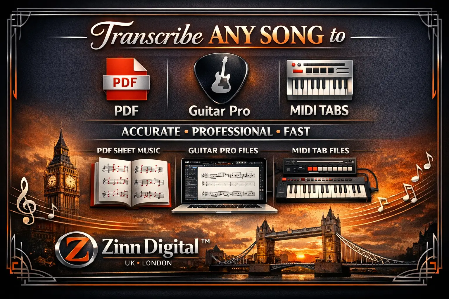 Transcribe Any Song To Pdf, Guitar Pro, Midi Tabs 1 Transcribe Any Song To Pdf