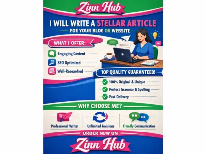 Write A Stellar Article For Your Blog Or Website