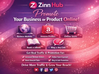 promote your business website amazon product online store book blog or any link