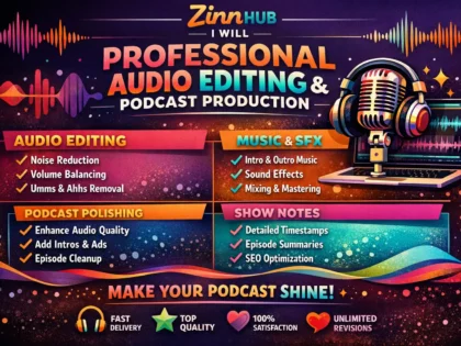 do professional audio editing and podcast production