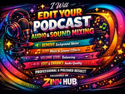 provide podcast audio editing and sound mixing
