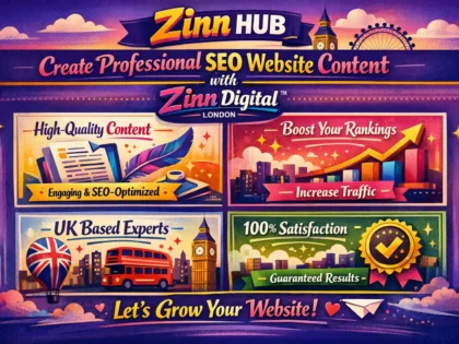 Create professional SEO website content with Zinn Digital ™ in London
