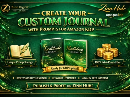 create custom journal with prompts ready for amazon KDP