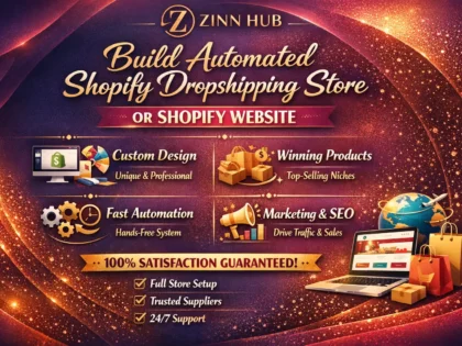 build automated shopify dropshipping store or shopify website