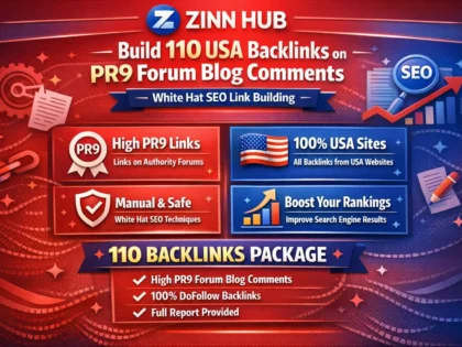 build 110 USA backlinks on pr9 forum blog comments