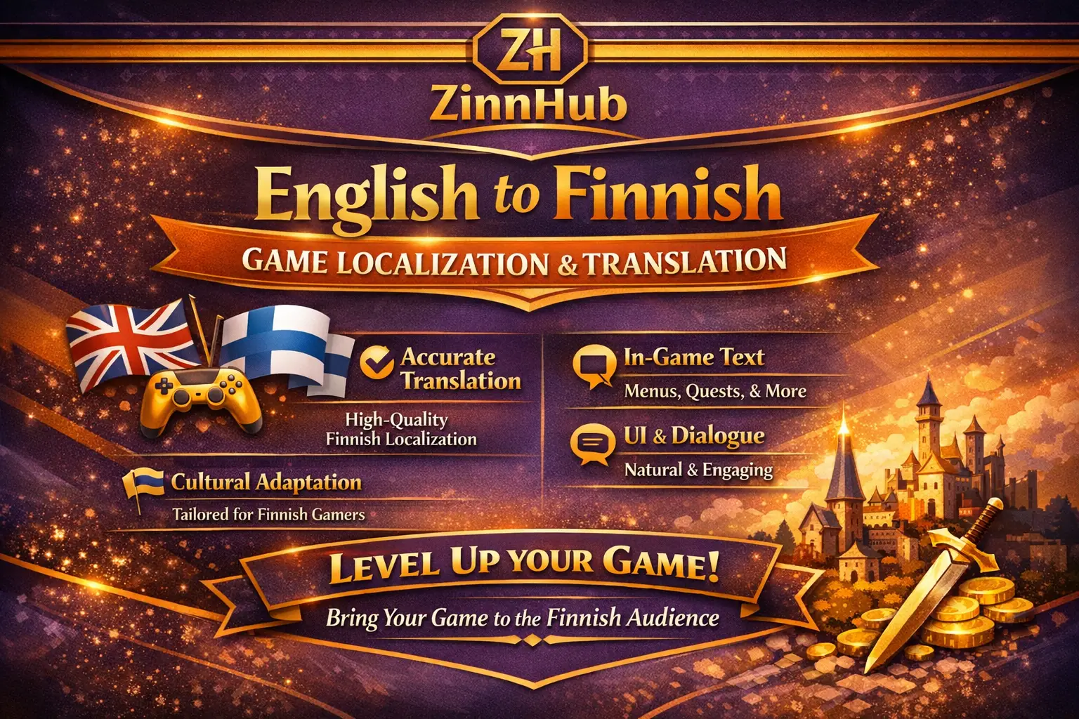 Provide English To Finnish Game Localization And Translation 1 Provide English To Finnish Game Localization And Translation