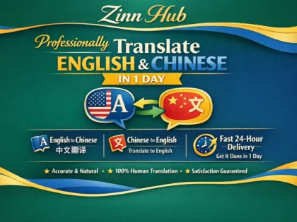 professionally translate english and chinese in 1 day