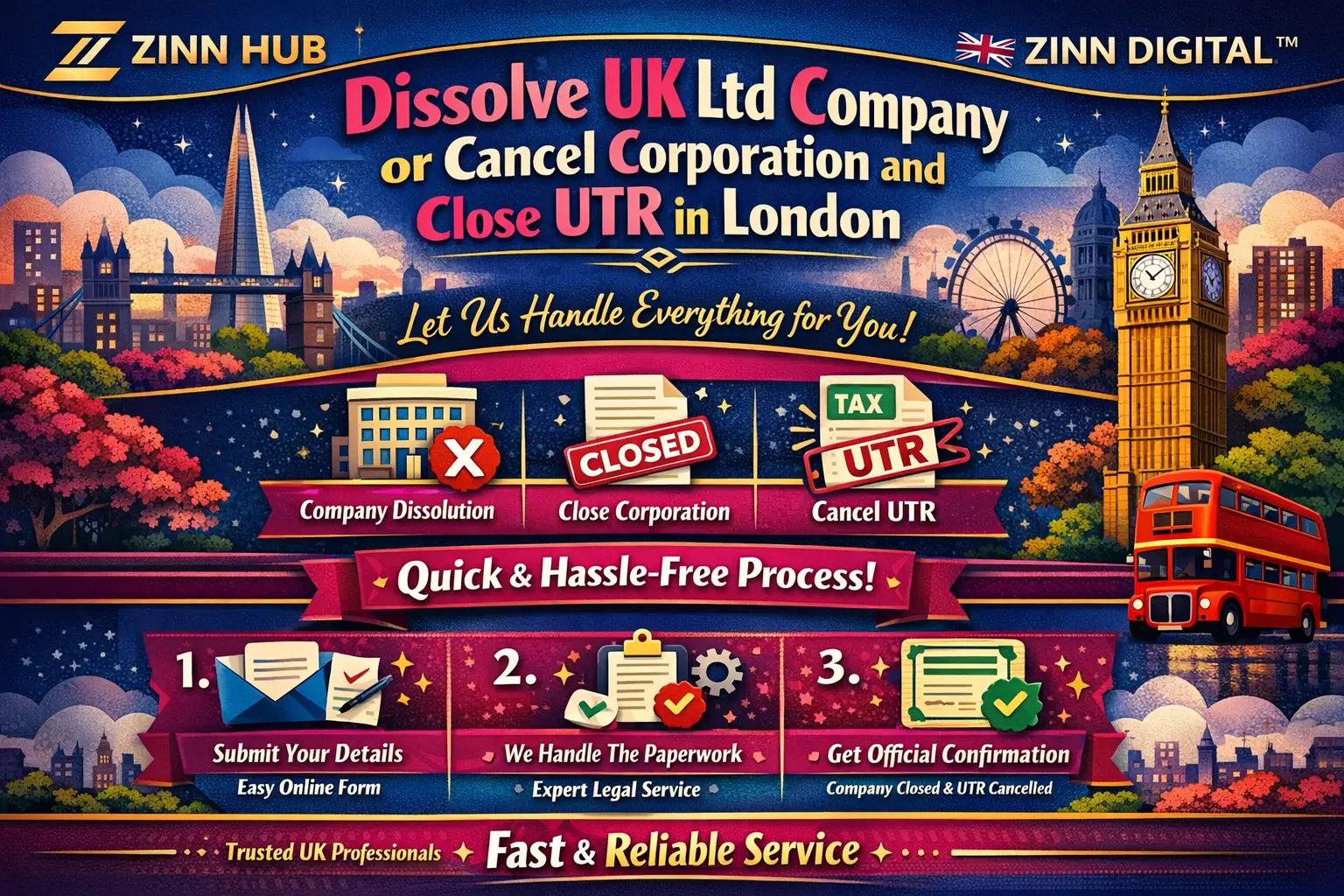 Dissolve Uk Ltd Company Or Cancel Corporation And Close Utr In London 1 Dissolve Uk Ltd Company Or Cancel Corporation And Close Utr In London
