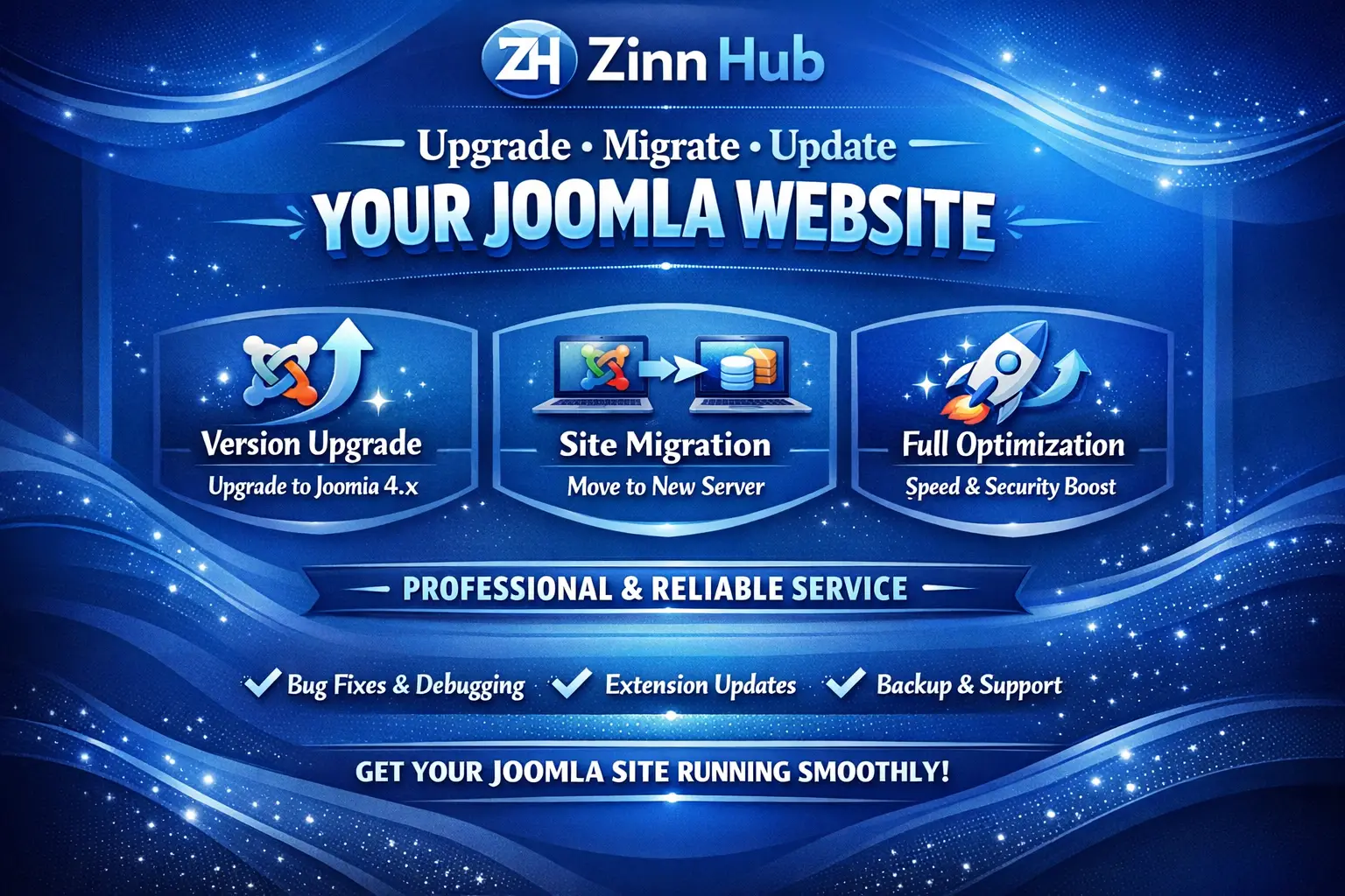 Upgrade Migrate, Update Joomla Websites 1 Upgrade Migrate