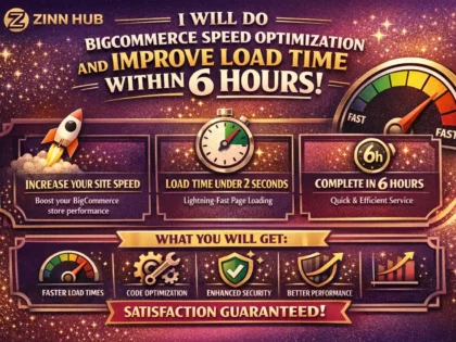 do bigcommerce speed optimization and improve load time within 6 hours