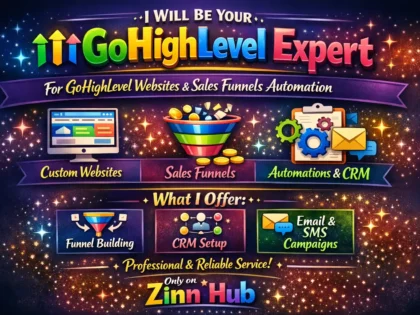 be your gohighlevel expert for go high level website and sales funnel automation