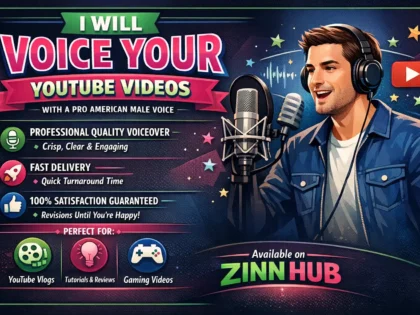 voice your youtube videos with a pro american male voice