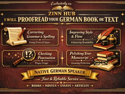 proofread your german book or text