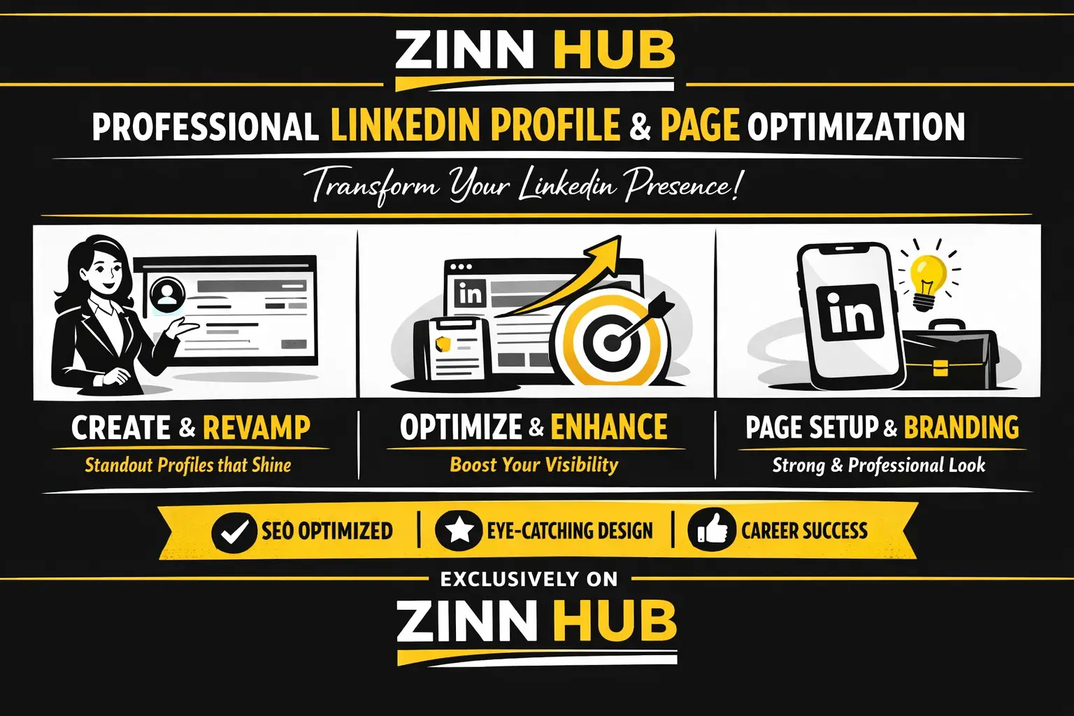 Professionally Create, Revamp And Optimize A Awesome Linkedin Profile, Page 1 Professionally Create