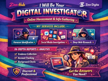 be your digital investigator for online harassment and info gathering on target