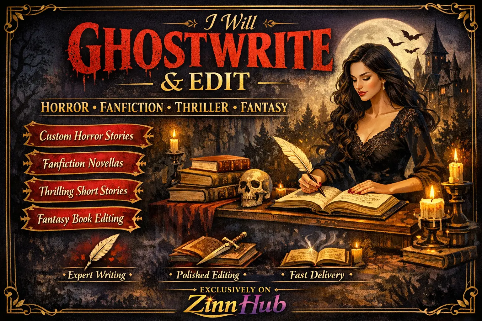 Ghostwrite And Edit Horror Novella Fanfiction Thriller Short Story Fantasy Book 1 Ghostwrite And Edit Horror Novella Fanfiction Thriller Short Story Fantasy Book
