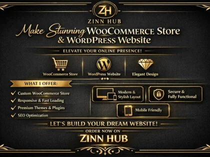 make stunning woocommerce store and wordpress website