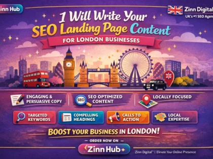 Write your SEO landing page website content for London businesses