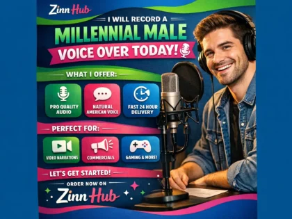 Record A Millennial American Male Voice Over Today