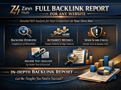 give you a full backlink report for any website