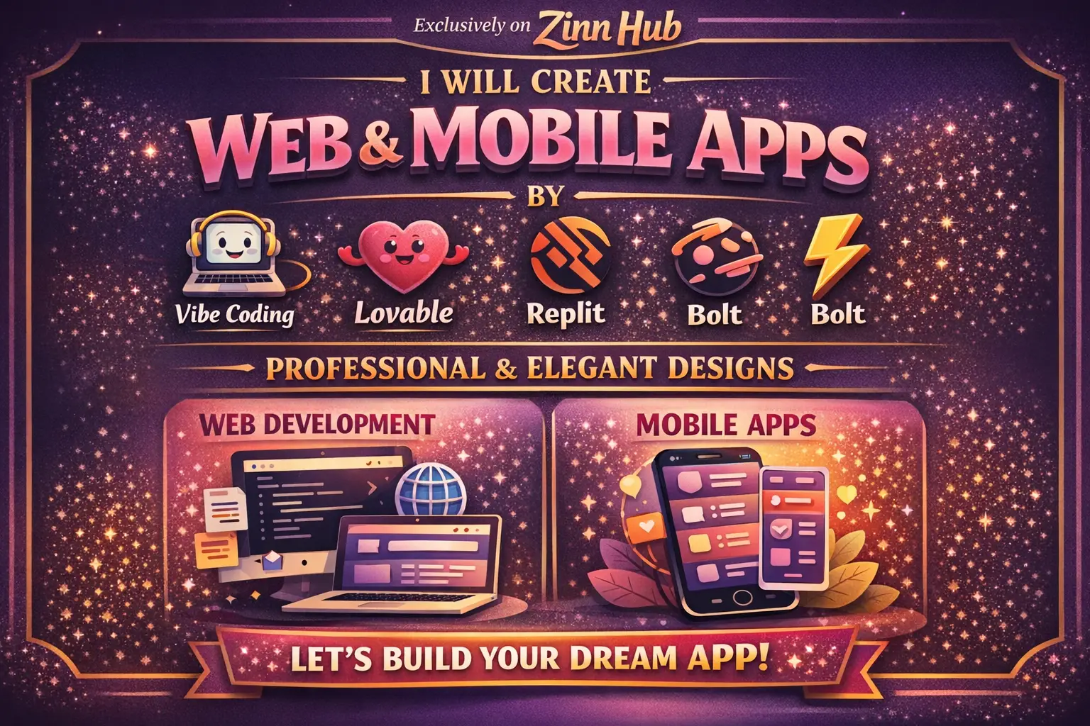 Create Web, Mobile App By Vibe Coding, Lovable, Replit, Bolt 1 Create Web