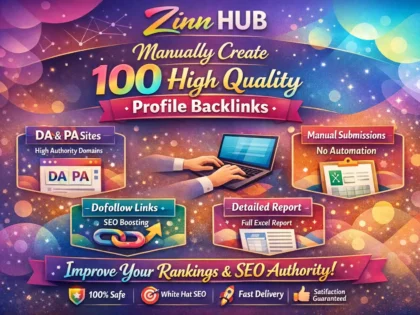 Manually Create 100 High Quality Profile Backlinks