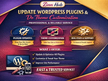 Update Wordpress Plugins And Do Theme Customization