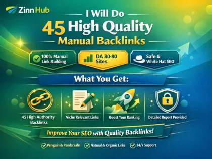 do 45 high quality manual backlinks