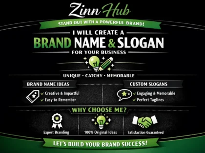 create a memorable brand name and slogan for your business