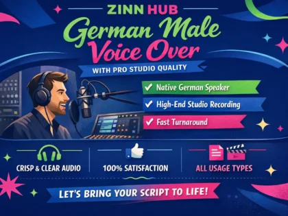 record your german male voice over with pro studio quality