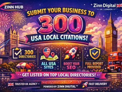 Submit your business to 300 USA local citation directories with Zinn Digital™