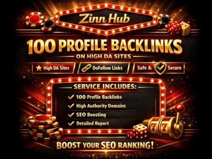 do 100 profile backlink on high da sites