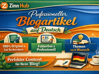 write an original and professional blog post in german