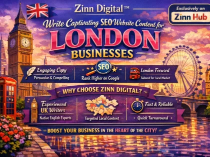 Write captivating copywriting SEO website content for London businesses