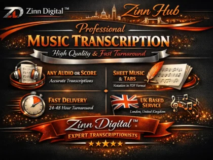 Professional High Quality And Fast Turnaround Music Transcription