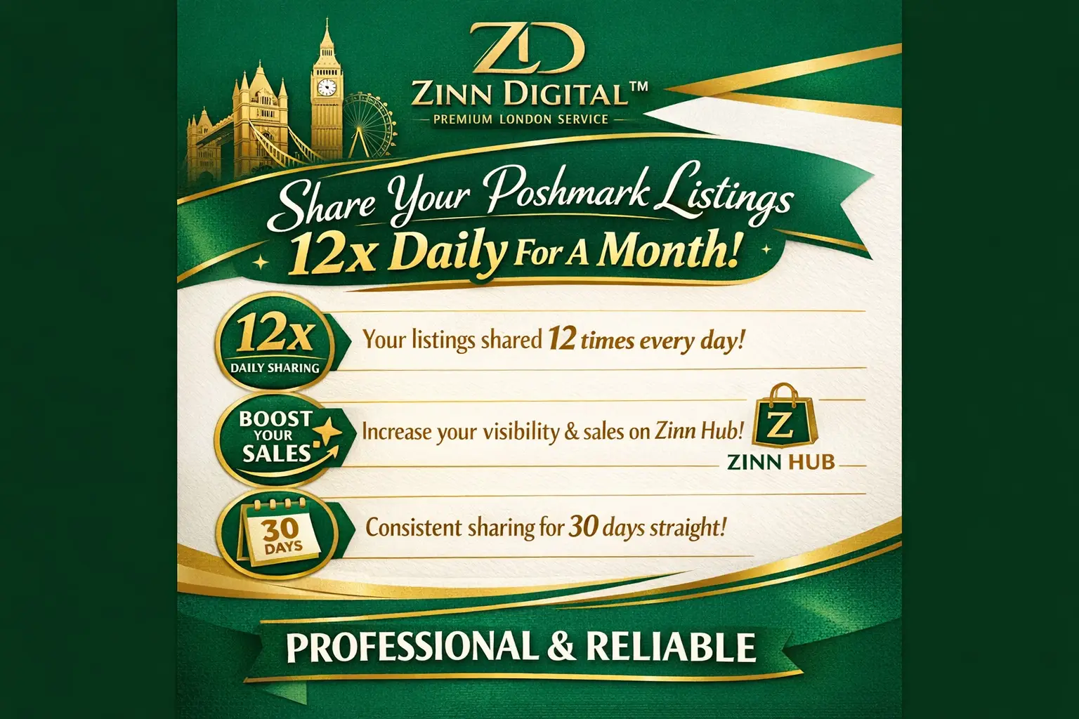 Share Your Poshmark Listings 12X Daily For A Month 1 Share Your Poshmark Listings 12X Daily For A Month