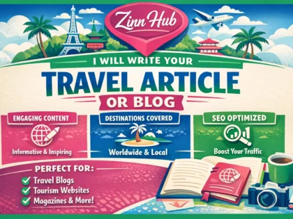 Write Your Travel Article Or Blog