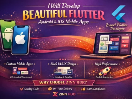 develop beautiful flutter android and ios mobile apps as a flutter developer