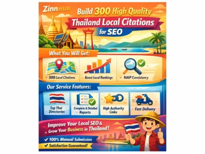 build 300 high quality thailand local citations for SEO