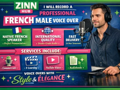 record a professional french international male voice over