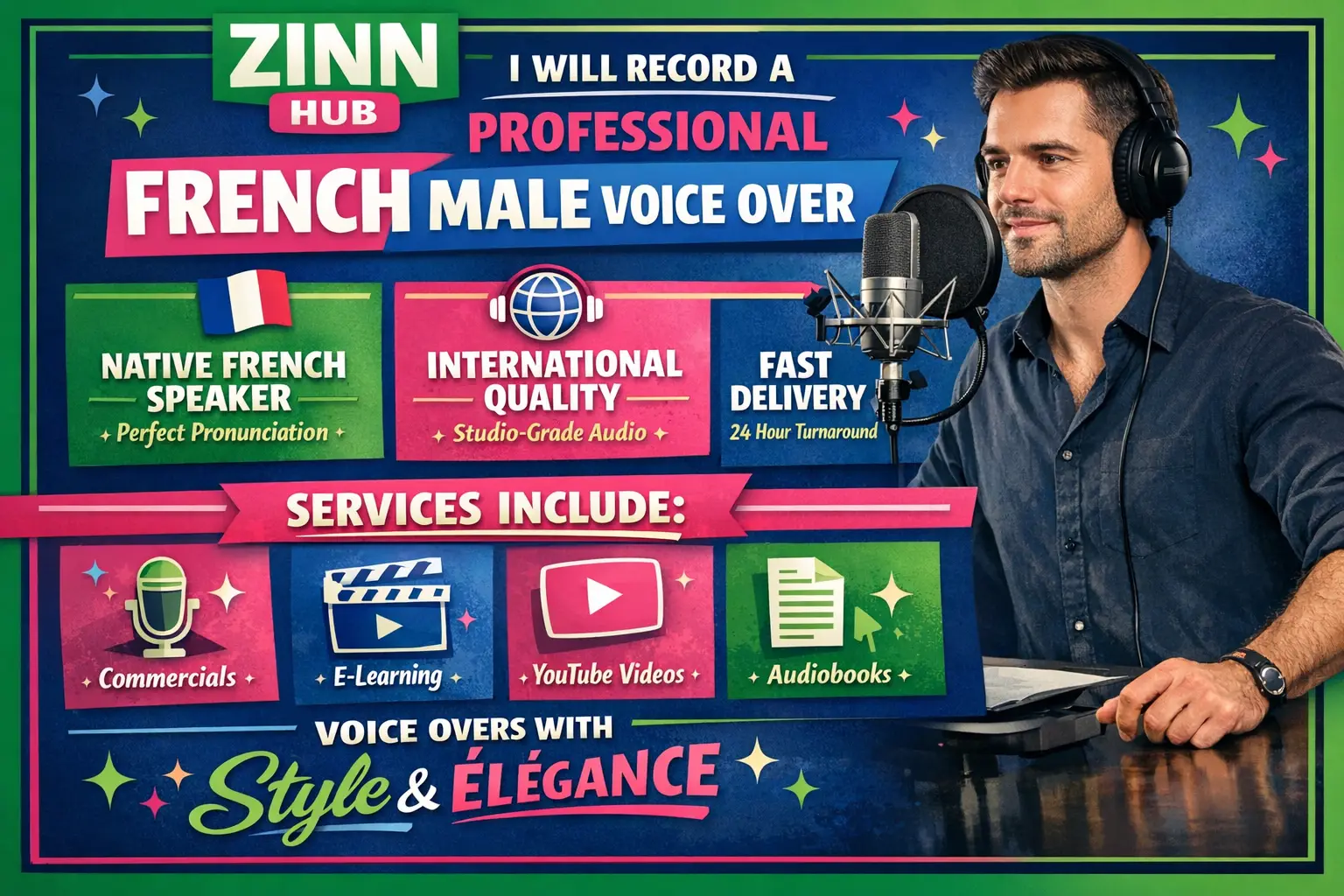 Record A Professional French International Male Voice Over 1 Record A Professional French International Male Voice Over