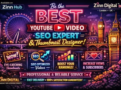 Be The Best Youtube Video Seo Expert Thumbnail Designer With Zinn Digital ™